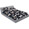 Ambesonne Seashells Fitted Sheet & Pillow Sham Set, Earthy Tones Nautical Concept Pattern of Starfish and Shell Neutral, Decorative Printed 3 Piece Bedding Decor Set, Queen, Eggshell Beige Mustard(White Ginger and Black)