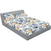 Ambesonne Seashells Fitted Sheet & Pillow Sham Set, Earthy Tones Nautical Concept Pattern of Starfish and Shell Neutral, Decorative Printed 3 Piece Bedding Decor Set, Queen, Eggshell Beige Mustard(Sea Blue Eggshell Beige)