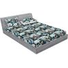 Ambesonne Seashells Fitted Sheet & Pillow Sham Set, Earthy Tones Nautical Concept Pattern of Starfish and Shell Neutral, Decorative Printed 3 Piece Bedding Decor Set, Queen, Eggshell Beige Mustard(Ginger Sky Blue and Dark Grey)