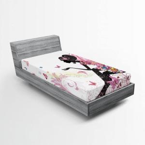 Ambesonne Cars Fitted Sheet, Vibrant Drawing Cars Driving on The Roads Traffic Urban Themed Design, Bed Cover with All-Round Elastic Deep Pocket for Comfort, Full Size, Grey Green(Pink and White)