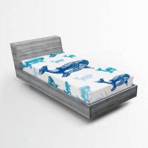 Ambesonne Cars Fitted Sheet, Vibrant Drawing Cars Driving on The Roads Traffic Urban Themed Design, Bed Cover with All-Round Elastic Deep Pocket for Comfort, Full Size, Grey Green(Blue and White)