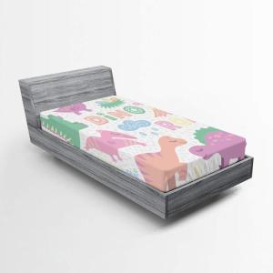 Ambesonne Cars Fitted Sheet, Vibrant Drawing Cars Driving on The Roads Traffic Urban Themed Design, Bed Cover with All-Round Elastic Deep Pocket for Comfort, Full Size, Grey Green(Pink Blue)