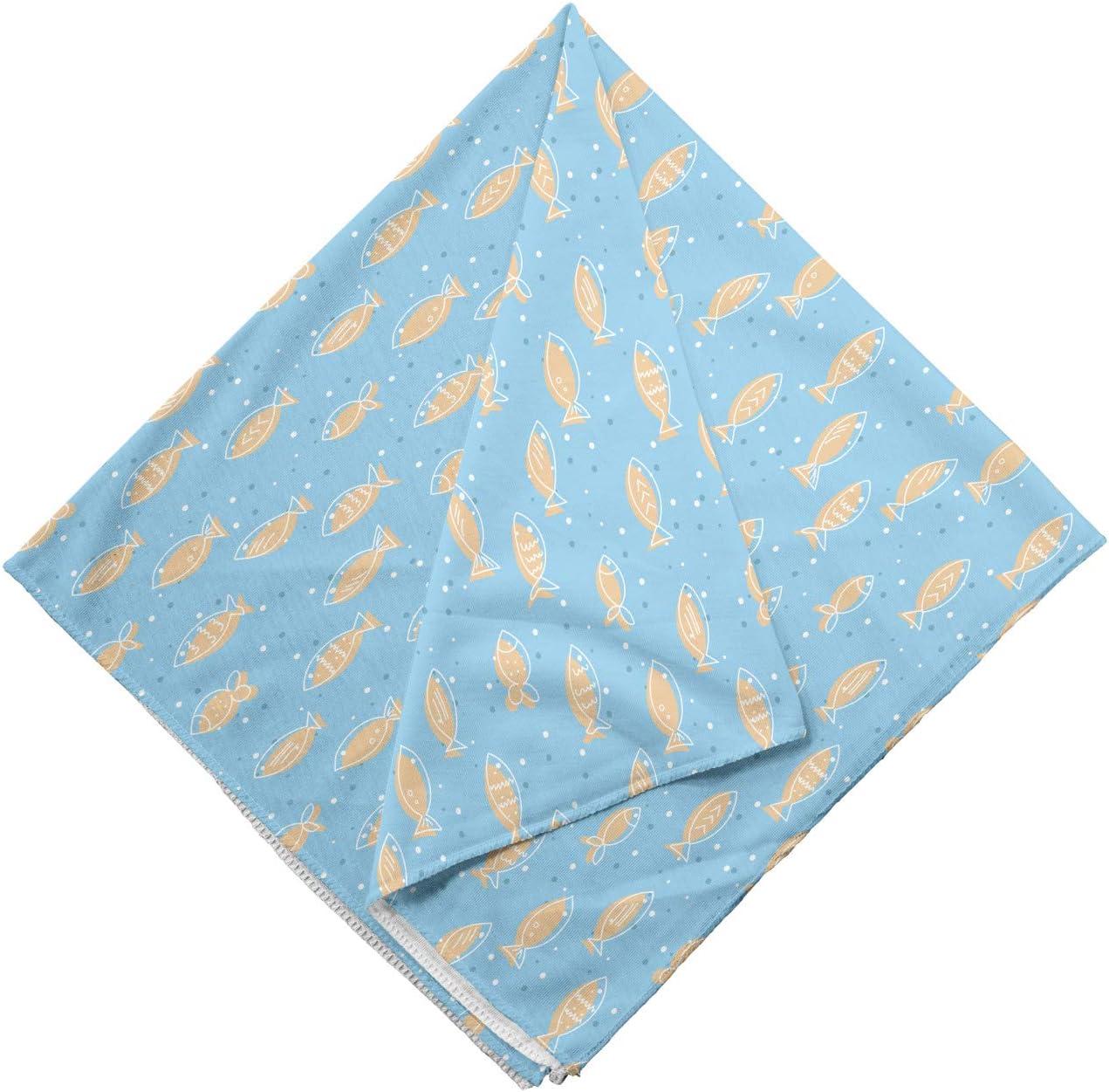 imageAmbesonne Unisex BandanaBlue White