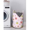 Ambesonne Cupcake Laundry Bag, Wedding Celebration Muffins with Whipped Cream Roses Dots Valentines Day Theme, Hamper Basket with Handles Drawstring Closure for Laundromats, 13″ x 19″, Multicolor