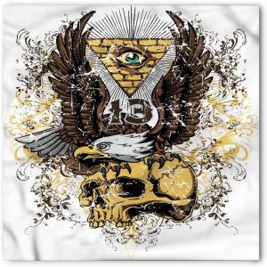 Ambesonne Unisex Bandana(White Brown)