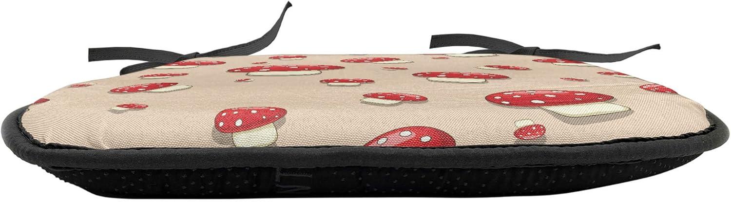 imageAmbesonne Flower Chair Seating Cushion Floral Pattern Romantic Spring Valentines Day Wedding Anniversary Theme Art AntiSlip Seat Padding for Kitchen amp Patio 16x16 Violet WhiteIvory Red Tan