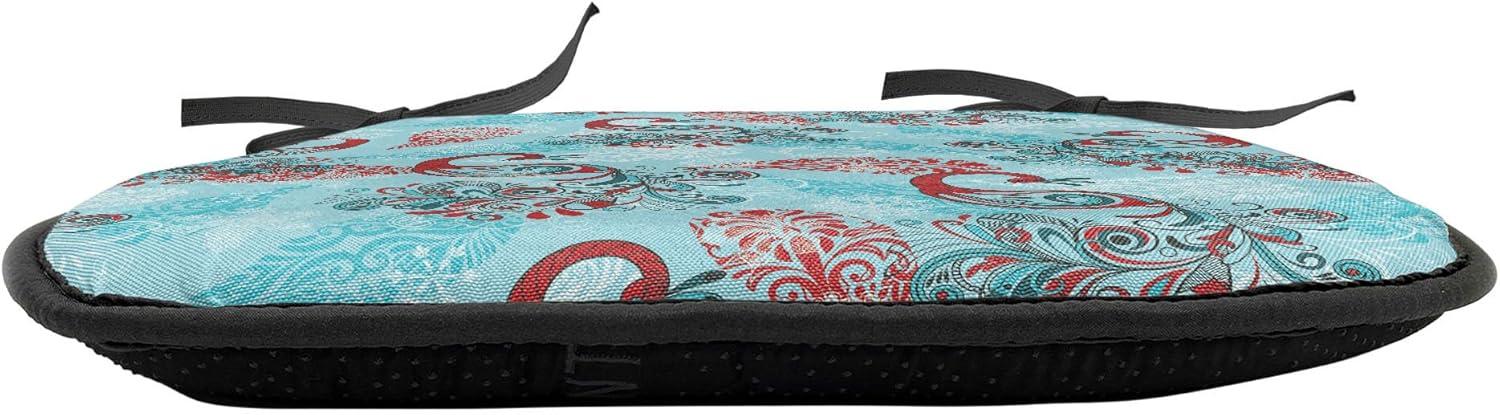 imageAmbesonne Flower Chair Seating Cushion Floral Pattern Romantic Spring Valentines Day Wedding Anniversary Theme Art AntiSlip Seat Padding for Kitchen amp Patio 16x16 Violet WhiteSky Blue Red