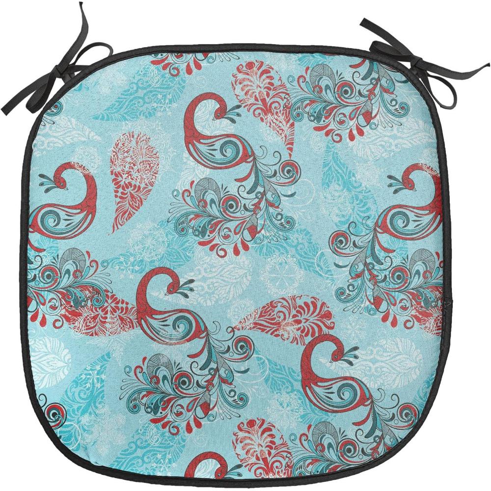 imageAmbesonne Flower Chair Seating Cushion Floral Pattern Romantic Spring Valentines Day Wedding Anniversary Theme Art AntiSlip Seat Padding for Kitchen amp Patio 16x16 Violet WhiteSky Blue Red