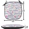 Ambesonne Cartoon Chair Seating Cushion Set of 12, Love Themed Valentines Inspired with Giant Hearts Checkered Pattern, Anti-Slip Seat Padding for Kitchen & Patio, 16″x16″, Pink Olive Green(Purple Pink Reseda Green)