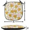 Ambesonne Cartoon Chair Seating Cushion Set of 12, Love Themed Valentines Inspired with Giant Hearts Checkered Pattern, Anti-Slip Seat Padding for Kitchen & Patio, 16″x16″, Pink Olive Green(Pale Pink Yellow Cream)