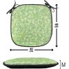 Ambesonne Cartoon Chair Seating Cushion Set of 12, Love Themed Valentines Inspired with Giant Hearts Checkered Pattern, Anti-Slip Seat Padding for Kitchen & Patio, 16″x16″, Pink Olive Green(Pale and Fern Green)