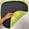 Ambesonne Cartoon Chair Seating Cushion Set of 12, Love Themed Valentines Inspired with Giant Hearts Checkered Pattern, Anti-Slip Seat Padding for Kitchen & Patio, 16″x16″, Pink Olive Green(Yellow Lime Green)