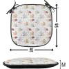 Ambesonne Cartoon Chair Seating Cushion Set of 12, Love Themed Valentines Inspired with Giant Hearts Checkered Pattern, Anti-Slip Seat Padding for Kitchen & Patio, 16″x16″, Pink Olive Green(Pale Blue Pink Red)