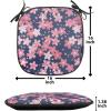 Ambesonne Cartoon Chair Seating Cushion Set of 12, Love Themed Valentines Inspired with Giant Hearts Checkered Pattern, Anti-Slip Seat Padding for Kitchen & Patio, 16″x16″, Pink Olive Green(Dark Blue Coral Pink)