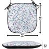 Ambesonne Cartoon Chair Seating Cushion Set of 12, Love Themed Valentines Inspired with Giant Hearts Checkered Pattern, Anti-Slip Seat Padding for Kitchen & Patio, 16″x16″, Pink Olive Green(Violet Blue Pink)