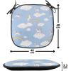 Ambesonne Cartoon Chair Seating Cushion Set of 12, Love Themed Valentines Inspired with Giant Hearts Checkered Pattern, Anti-Slip Seat Padding for Kitchen & Patio, 16″x16″, Pink Olive Green(Sky Blue Multicolor)