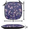 Ambesonne Cartoon Chair Seating Cushion Set of 12, Love Themed Valentines Inspired with Giant Hearts Checkered Pattern, Anti-Slip Seat Padding for Kitchen & Patio, 16″x16″, Pink Olive Green(Purple Rose Fern Green)