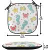 Ambesonne Cartoon Chair Seating Cushion Set of 12, Love Themed Valentines Inspired with Giant Hearts Checkered Pattern, Anti-Slip Seat Padding for Kitchen & Patio, 16″x16″, Pink Olive Green(Teal Mustard Dark Coral)