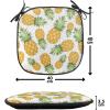 Ambesonne Cartoon Chair Seating Cushion Set of 12, Love Themed Valentines Inspired with Giant Hearts Checkered Pattern, Anti-Slip Seat Padding for Kitchen & Patio, 16″x16″, Pink Olive Green(Earth Yellow Green White)