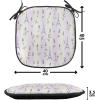 Ambesonne Cartoon Chair Seating Cushion Set of 12, Love Themed Valentines Inspired with Giant Hearts Checkered Pattern, Anti-Slip Seat Padding for Kitchen & Patio, 16″x16″, Pink Olive Green(Pale Green Lavender)