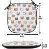 Ambesonne Cartoon Chair Seating Cushion Set of 12, Love Themed Valentines Inspired with Giant Hearts Checkered Pattern, Anti-Slip Seat Padding for Kitchen & Patio, 16″x16″, Pink Olive Green(Pale Orange and Pale Brown)