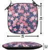 Ambesonne Cartoon Chair Seating Cushion Set of 12, Love Themed Valentines Inspired with Giant Hearts Checkered Pattern, Anti-Slip Seat Padding for Kitchen & Patio, 16″x16″, Pink Olive Green(Dark Blue Coral Pink)