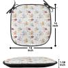 Ambesonne Cartoon Chair Seating Cushion Set of 12, Love Themed Valentines Inspired with Giant Hearts Checkered Pattern, Anti-Slip Seat Padding for Kitchen & Patio, 16″x16″, Pink Olive Green(Pale Blue Pink Red)