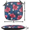 Ambesonne Cartoon Chair Seating Cushion Set of 12, Love Themed Valentines Inspired with Giant Hearts Checkered Pattern, Anti-Slip Seat Padding for Kitchen & Patio, 16″x16″, Pink Olive Green(Navy Blue Dark Coral)