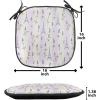 Ambesonne Cartoon Chair Seating Cushion Set of 12, Love Themed Valentines Inspired with Giant Hearts Checkered Pattern, Anti-Slip Seat Padding for Kitchen & Patio, 16″x16″, Pink Olive Green(Pale Green Lavender)
