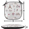 Ambesonne Cartoon Chair Seating Cushion Set of 12, Love Themed Valentines Inspired with Giant Hearts Checkered Pattern, Anti-Slip Seat Padding for Kitchen & Patio, 16″x16″, Pink Olive Green(Redwood Pearl Pink)