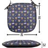 Ambesonne Cartoon Chair Seating Cushion Set of 12, Love Themed Valentines Inspired with Giant Hearts Checkered Pattern, Anti-Slip Seat Padding for Kitchen & Patio, 16″x16″, Pink Olive Green(Indigo and Multicolor)