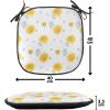 Ambesonne Cartoon Chair Seating Cushion Set of 12, Love Themed Valentines Inspired with Giant Hearts Checkered Pattern, Anti-Slip Seat Padding for Kitchen & Patio, 16″x16″, Pink Olive Green(Mustard Pale Grey)