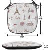 Ambesonne Cartoon Chair Seating Cushion Set of 12, Love Themed Valentines Inspired with Giant Hearts Checkered Pattern, Anti-Slip Seat Padding for Kitchen & Patio, 16″x16″, Pink Olive Green(Redwood Pearl Pink)