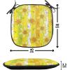 Ambesonne Cartoon Chair Seating Cushion Set of 12, Love Themed Valentines Inspired with Giant Hearts Checkered Pattern, Anti-Slip Seat Padding for Kitchen & Patio, 16″x16″, Pink Olive Green(Yellow Apple Green)