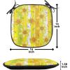 Ambesonne Cartoon Chair Seating Cushion Set of 12, Love Themed Valentines Inspired with Giant Hearts Checkered Pattern, Anti-Slip Seat Padding for Kitchen & Patio, 16″x16″, Pink Olive Green(Yellow Apple Green)