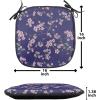 Ambesonne Cartoon Chair Seating Cushion Set of 12, Love Themed Valentines Inspired with Giant Hearts Checkered Pattern, Anti-Slip Seat Padding for Kitchen & Patio, 16″x16″, Pink Olive Green(Purple Rose Fern Green)