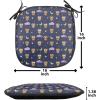Ambesonne Cartoon Chair Seating Cushion Set of 12, Love Themed Valentines Inspired with Giant Hearts Checkered Pattern, Anti-Slip Seat Padding for Kitchen & Patio, 16″x16″, Pink Olive Green(Indigo and Multicolor)