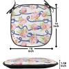 Ambesonne Cartoon Chair Seating Cushion Set of 12, Love Themed Valentines Inspired with Giant Hearts Checkered Pattern, Anti-Slip Seat Padding for Kitchen & Patio, 16″x16″, Pink Olive Green(Navy Blue Pink Green)