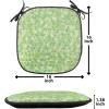 Ambesonne Cartoon Chair Seating Cushion Set of 12, Love Themed Valentines Inspired with Giant Hearts Checkered Pattern, Anti-Slip Seat Padding for Kitchen & Patio, 16″x16″, Pink Olive Green(Pale and Fern Green)