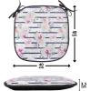 Ambesonne Cartoon Chair Seating Cushion Set of 12, Love Themed Valentines Inspired with Giant Hearts Checkered Pattern, Anti-Slip Seat Padding for Kitchen & Patio, 16″x16″, Pink Olive Green(Purple Pink Reseda Green)