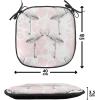 Ambesonne Romantic Chair Seating Cushion, Flamingos Shaping Hearts Heads Love Animal Valentines Illustration, Anti-Slip Seat Padding for Kitchen & Patio, 16″x16″, Pale Pink Grey(Pale Pink Grey)