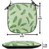 Ambesonne Romantic Chair Seating Cushion, Flamingos Shaping Hearts Heads Love Animal Valentines Illustration, Anti-Slip Seat Padding for Kitchen & Patio, 16″x16″, Pale Pink Grey(Fern and Pale Green)