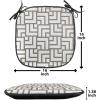 Ambesonne Romantic Chair Seating Cushion, Flamingos Shaping Hearts Heads Love Animal Valentines Illustration, Anti-Slip Seat Padding for Kitchen & Patio, 16″x16″, Pale Pink Grey(Sage Green and White)