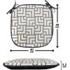 Ambesonne Romantic Chair Seating Cushion, Flamingos Shaping Hearts Heads Love Animal Valentines Illustration, Anti-Slip Seat Padding for Kitchen & Patio, 16″x16″, Pale Pink Grey(Sage Green and White)