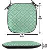 Ambesonne Romantic Chair Seating Cushion, Flamingos Shaping Hearts Heads Love Animal Valentines Illustration, Anti-Slip Seat Padding for Kitchen & Patio, 16″x16″, Pale Pink Grey(Turquoise and Yellow)
