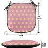 Ambesonne Romantic Chair Seating Cushion, Flamingos Shaping Hearts Heads Love Animal Valentines Illustration, Anti-Slip Seat Padding for Kitchen & Patio, 16″x16″, Pale Pink Grey(Salmon and Pink)