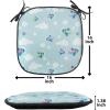 Ambesonne Romantic Chair Seating Cushion, Flamingos Shaping Hearts Heads Love Animal Valentines Illustration, Anti-Slip Seat Padding for Kitchen & Patio, 16″x16″, Pale Pink Grey(Pale Blue White Pink)