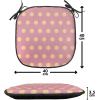 Ambesonne Romantic Chair Seating Cushion, Flamingos Shaping Hearts Heads Love Animal Valentines Illustration, Anti-Slip Seat Padding for Kitchen & Patio, 16″x16″, Pale Pink Grey(Salmon and Pink)
