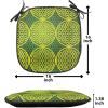 Ambesonne Romantic Chair Seating Cushion, Flamingos Shaping Hearts Heads Love Animal Valentines Illustration, Anti-Slip Seat Padding for Kitchen & Patio, 16″x16″, Pale Pink Grey(Yellow Hunter Green)