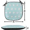 Ambesonne Romantic Chair Seating Cushion, Flamingos Shaping Hearts Heads Love Animal Valentines Illustration, Anti-Slip Seat Padding for Kitchen & Patio, 16″x16″, Pale Pink Grey(Sky Blue White and Black)